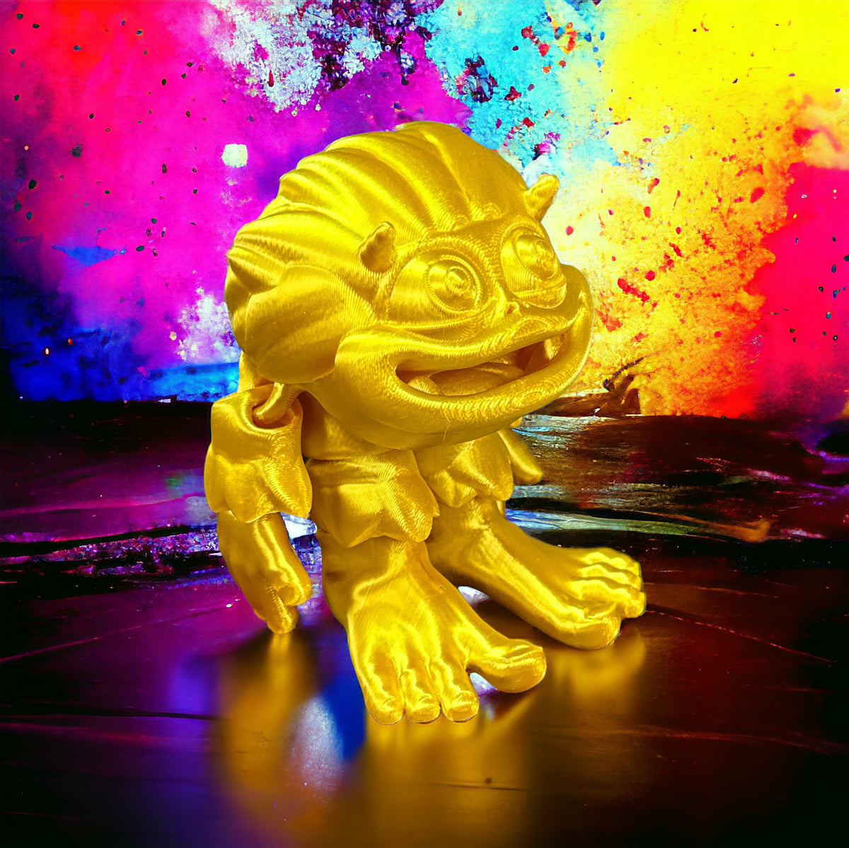 Flexibler Baby Yeti - Natürliches Spielzeug aus nachhaltigem 3D-Druck – Ansicht 2
