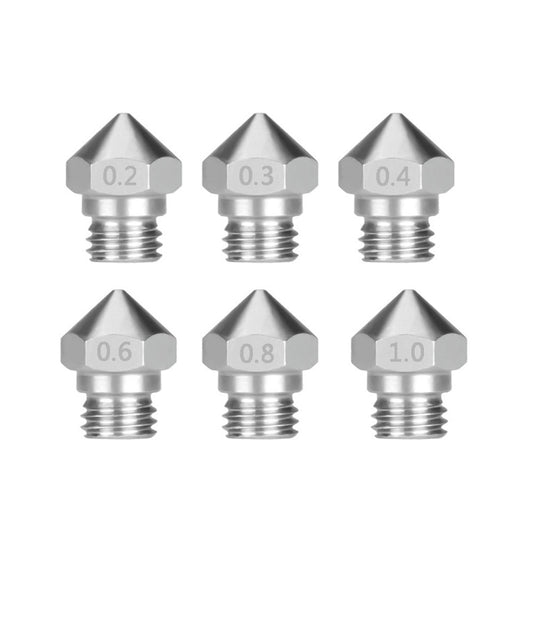 Mk10 Edelstahl Nozzle 0,4mm- M7 3D-Drucker Düse Hotends Extruder Dremel etc