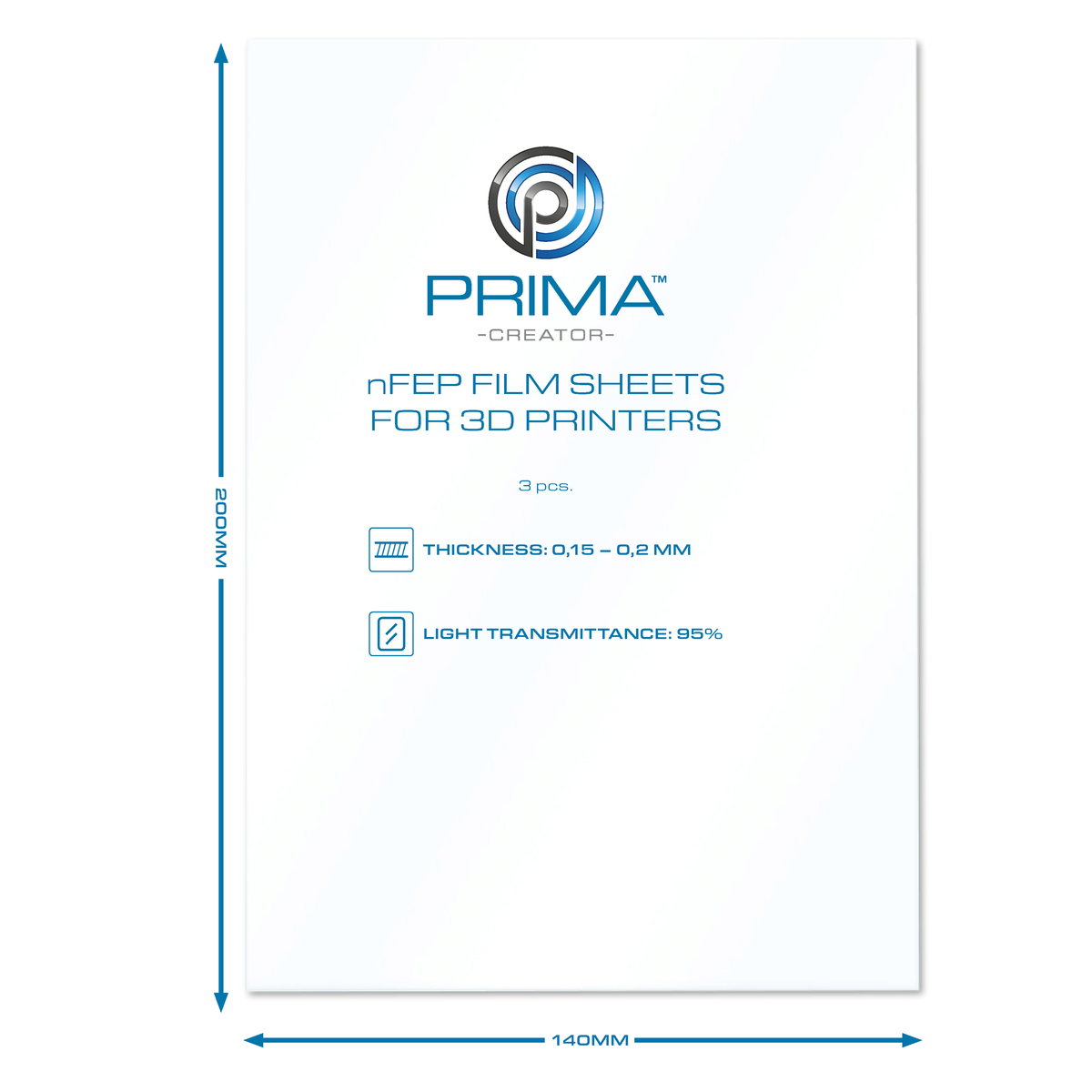 Nfep Film Sheets For 3d Printers - 140 X 200 Mm - 3-Pack – Ansicht 3