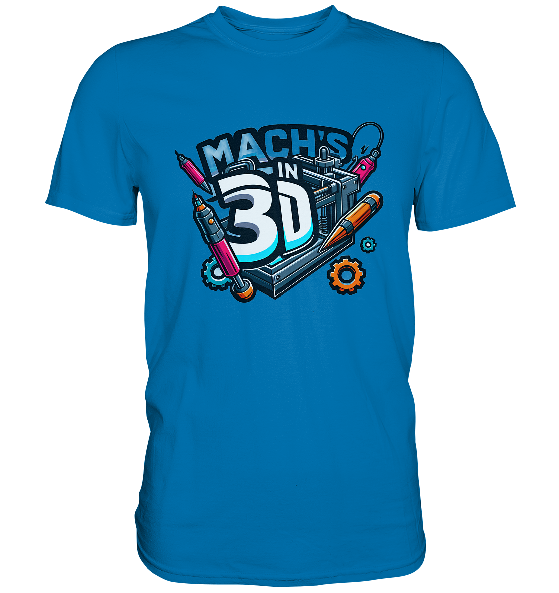 T-Shirts mit dem Design „Mach's in 3D“ in vielen Farben und Größen - Premium – Ansicht 15