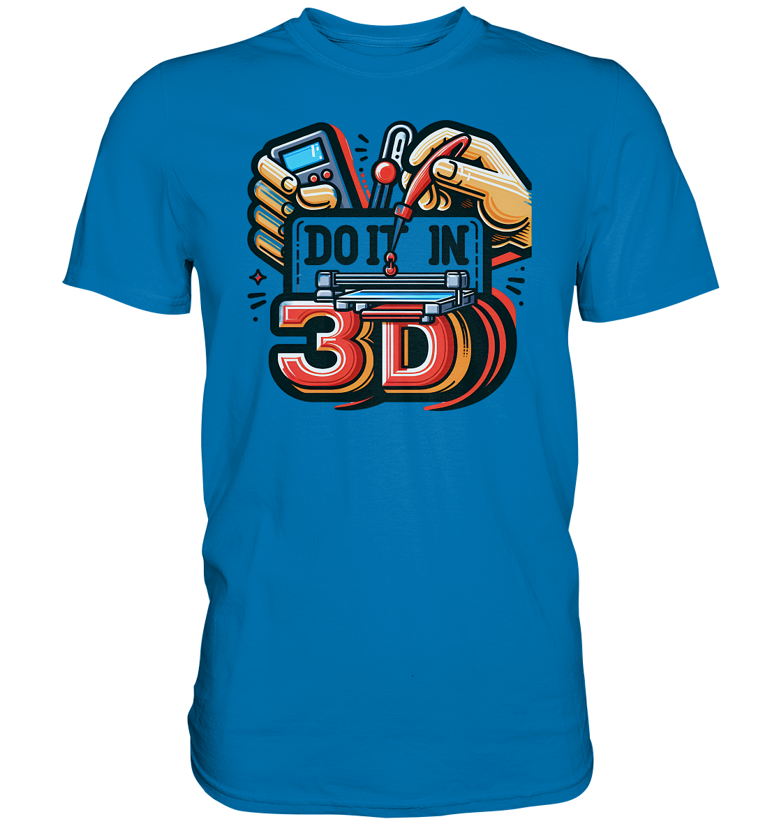T-Shirts mit dem Design „Mach's in 3D“ V2 in vielfältiger Auswahl - Premium – Ansicht 13