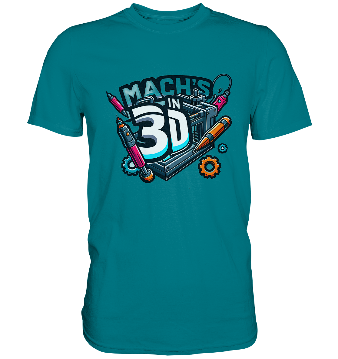 T-Shirts mit dem Design „Mach's in 3D“ in vielen Farben und Größen - Premium – Ansicht 14