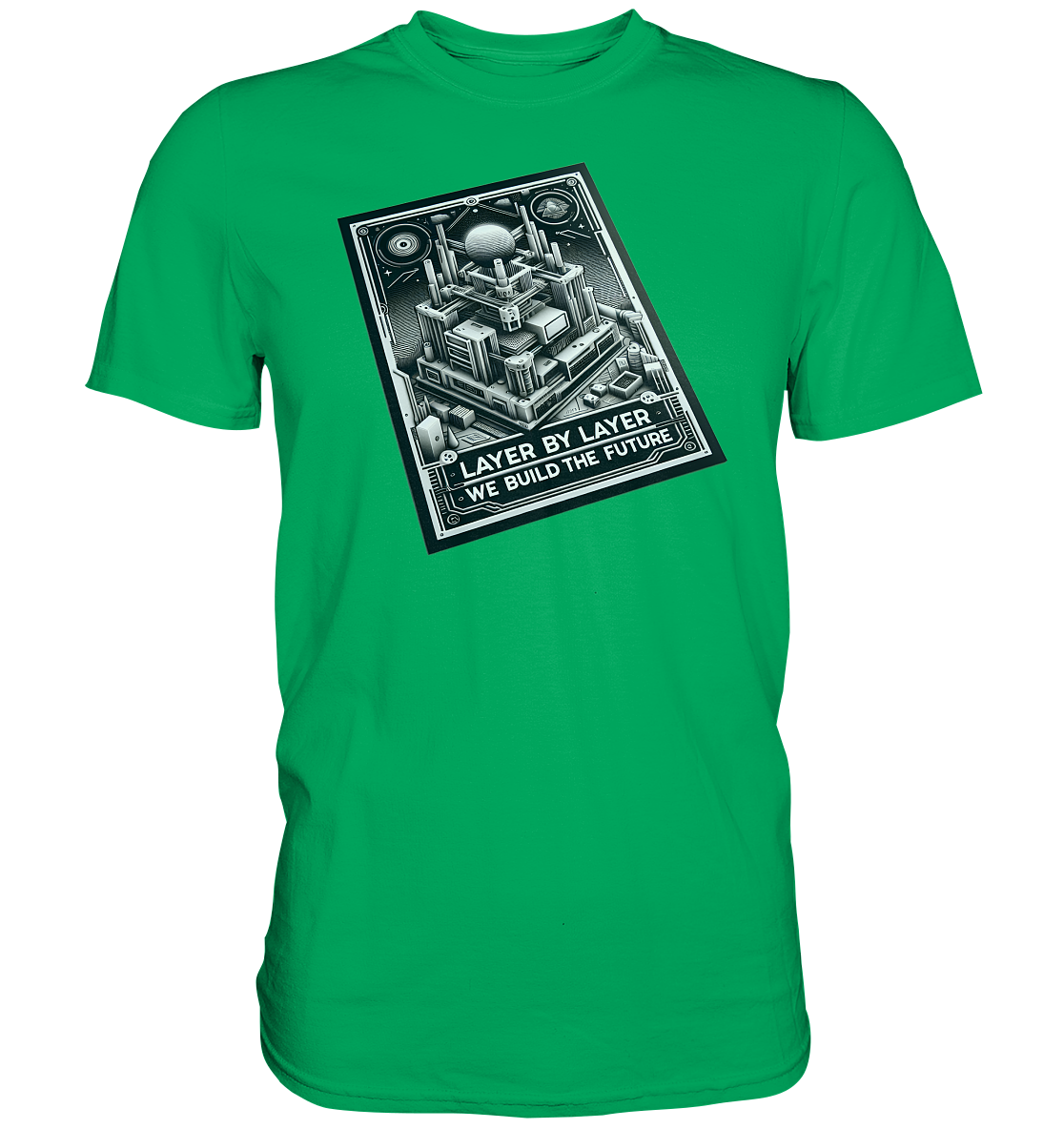 T-Shirts mit dem Design „Layer by Layer We Build the Future“ – Ansicht 11