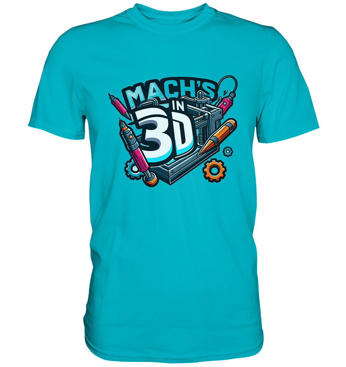 T-Shirts mit dem Design „Mach's in 3D“ in vielen Farben und Größen - Premium – Ansicht 11