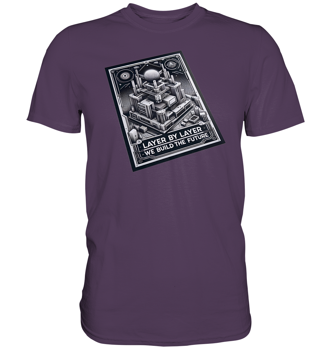 T-Shirts mit dem Design „Layer by Layer We Build the Future“ – Ansicht 5