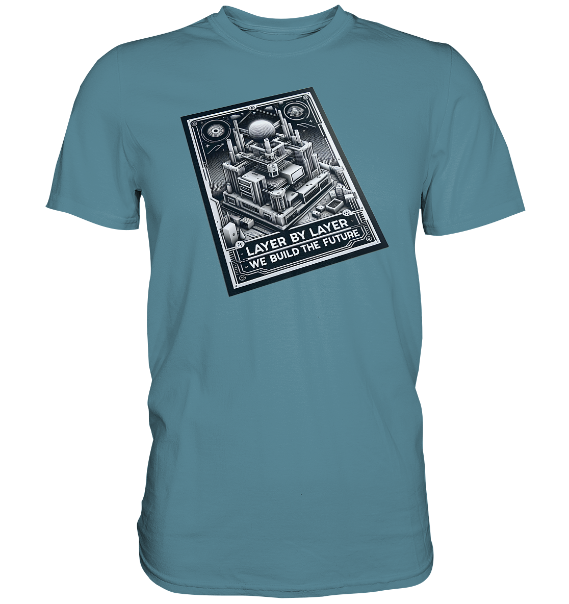 T-Shirts mit dem Design „Layer by Layer We Build the Future“ – Ansicht 13