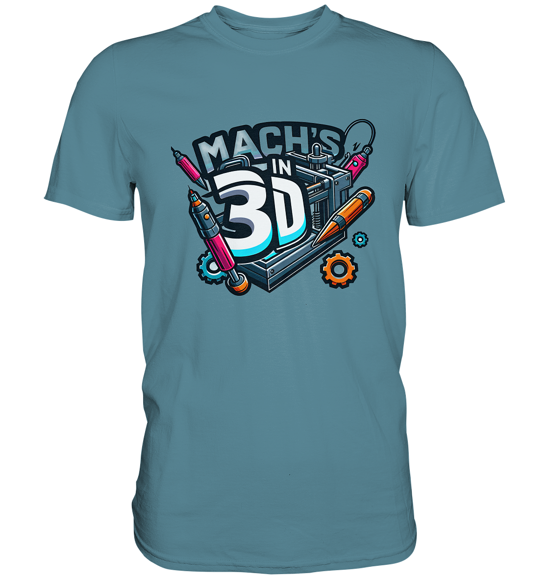 T-Shirts mit dem Design „Mach's in 3D“ in vielen Farben und Größen - Premium – Ansicht 13