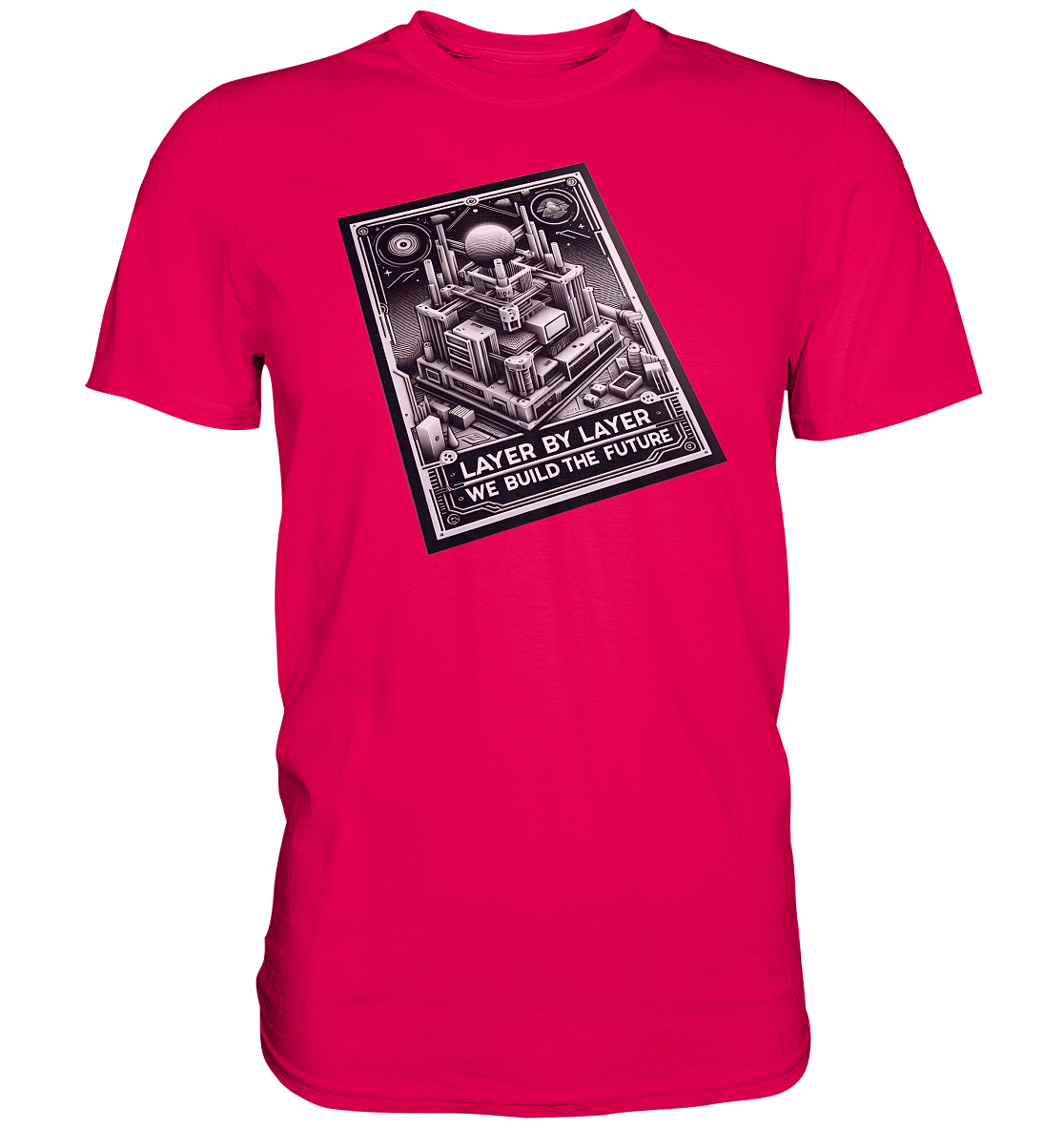T-Shirts mit dem Design „Layer by Layer We Build the Future“ – Ansicht 6