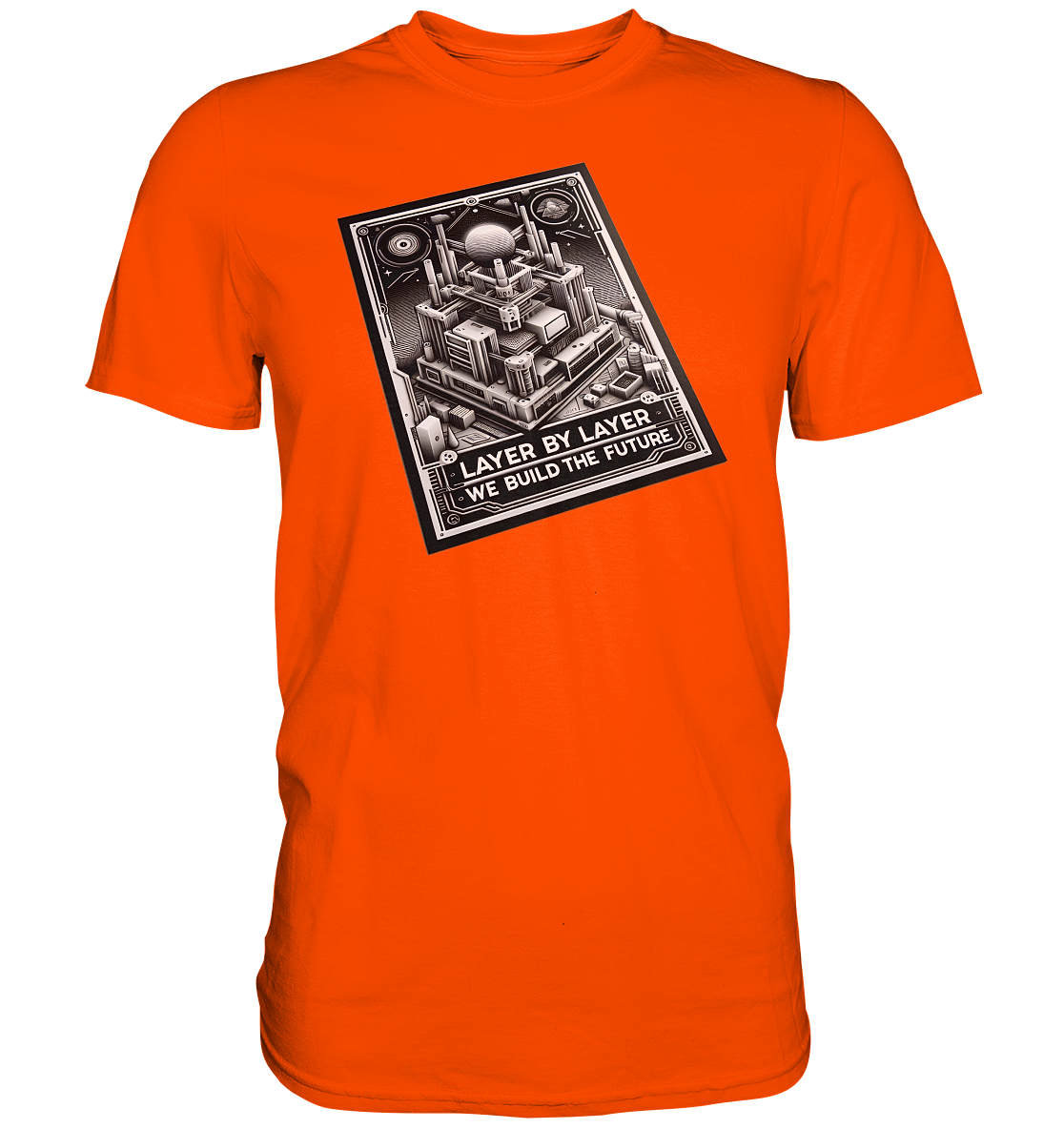 T-Shirts mit dem Design „Layer by Layer We Build the Future“ – Ansicht 9
