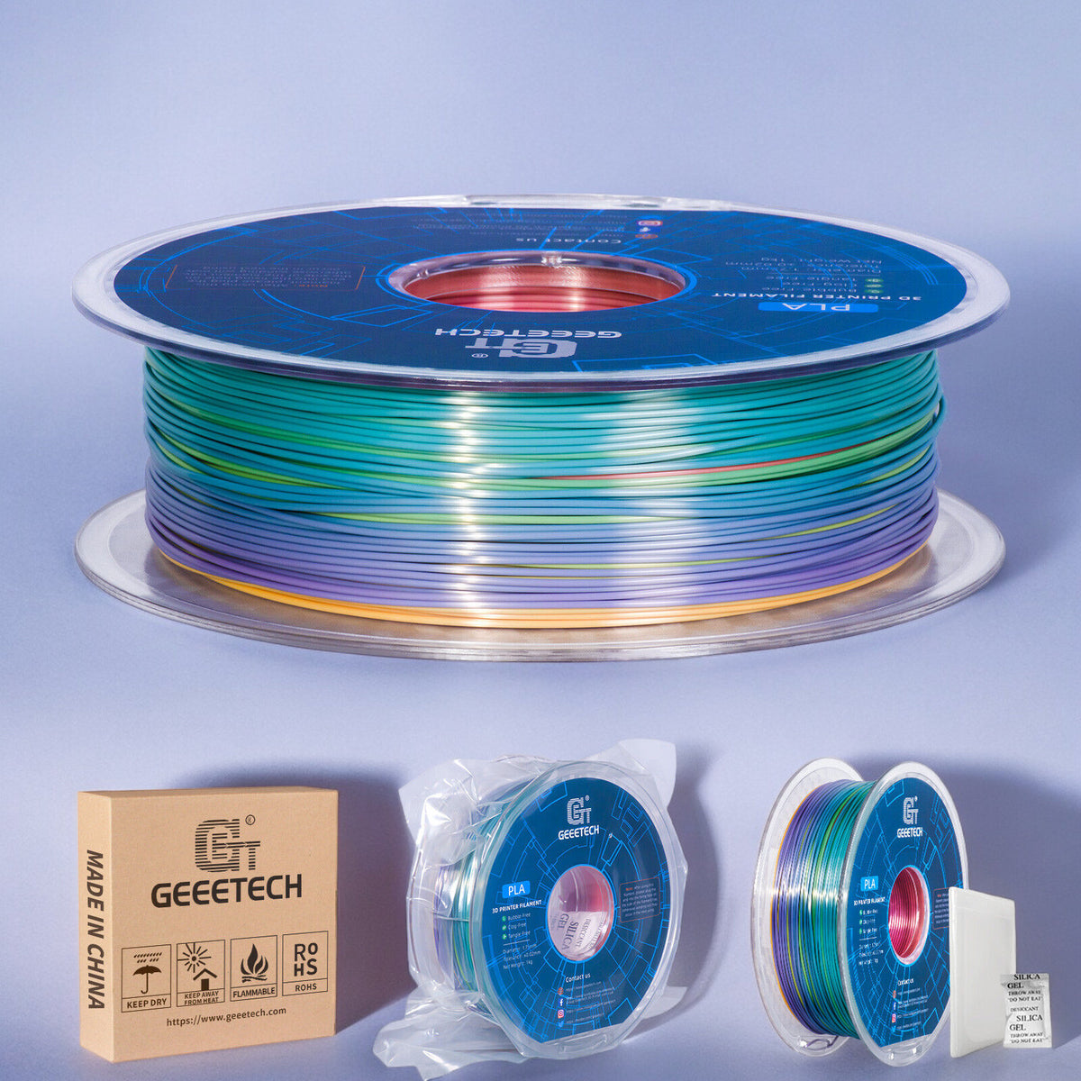 PLA- Rainbow Filament - 1,75 mm - 1,00 kg - Geeetech - 3D Druck Filament – Ansicht 2